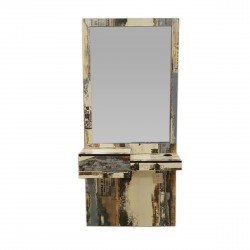 Espejo tocador pared madera...