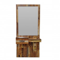 Espejo tocador pared madera...